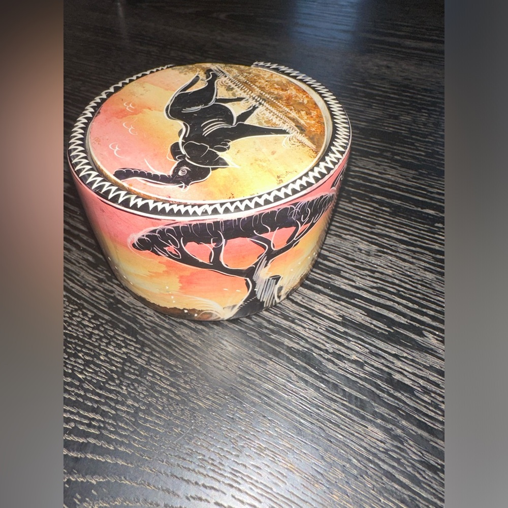 Handmade Handpainted African Coaster Set - Picture 8 of 11